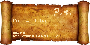 Pusztai Alba névjegykártya